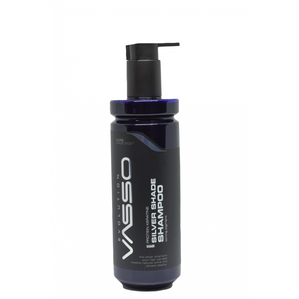 VASSO SILVER SHADE HAIR SHAMPOO Protein Keratine 370 ml - Hajsampon ősz hajra
